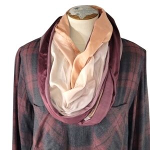 Purple Pink Dip Dye Infinity Scarf